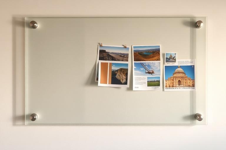 Transparent DayByLife wall planner used as a plan a holiday — the clear grid shows the wall behind it