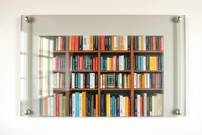 Transparent DayByLife wall planner used as a reading challenge — the clear grid shows the wall behind it