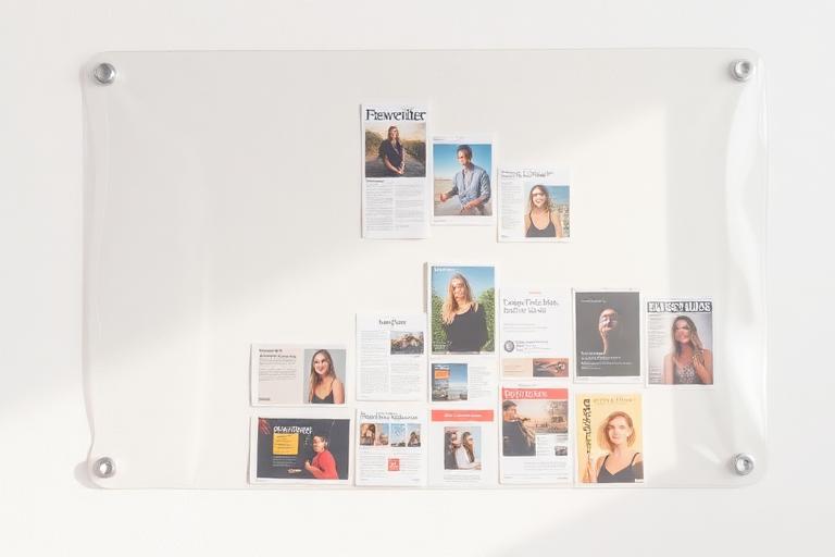 Transparent DayByLife wall planner used as a vision & manifest board — the clear grid shows the wall behind it