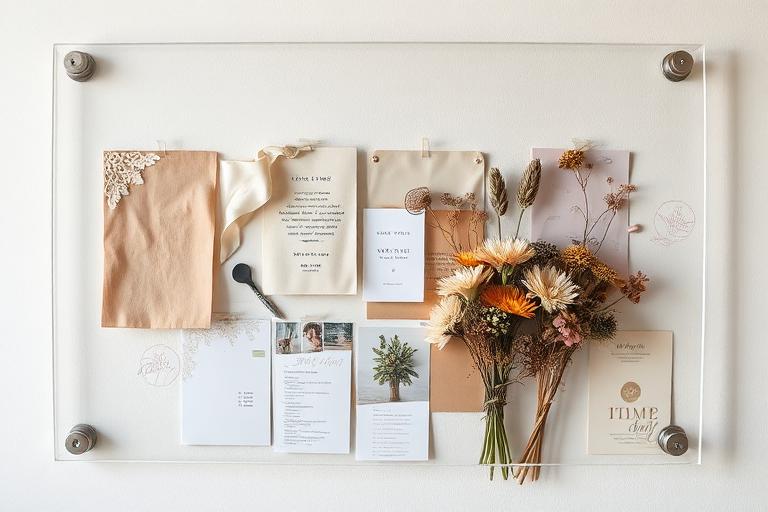 Transparent DayByLife wall planner used as a wedding countdown — the clear grid shows the wall behind it