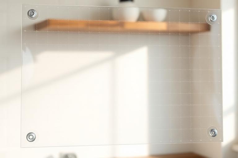 Transparent DayByLife wall planner used as a weight & fitness goals — the clear grid shows the wall behind it