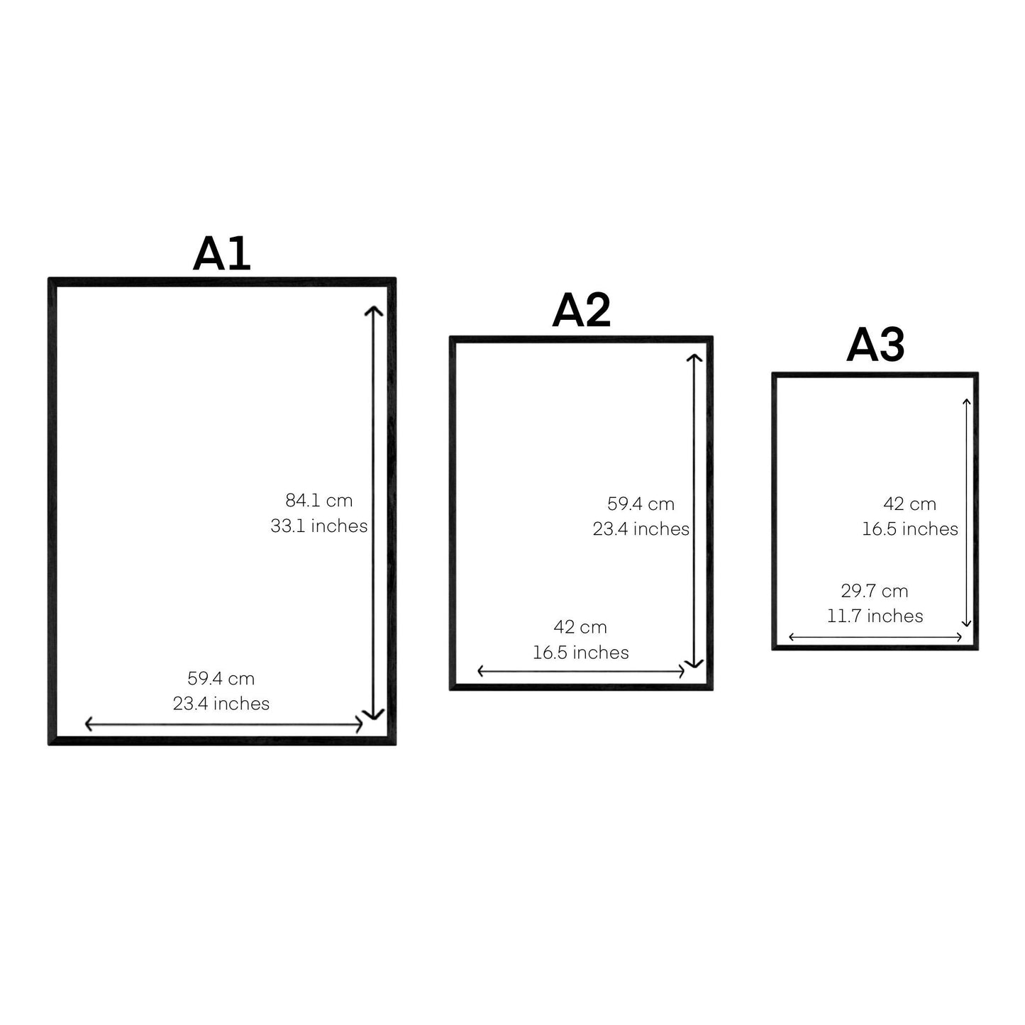 A1/A2/A3 Laminated Reusable Perpetual Year Calendar - Works With Dry Erase Markers 2025 2026